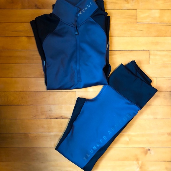 Under Armour Pants - Under Armour set- 3/4 zip and leggings